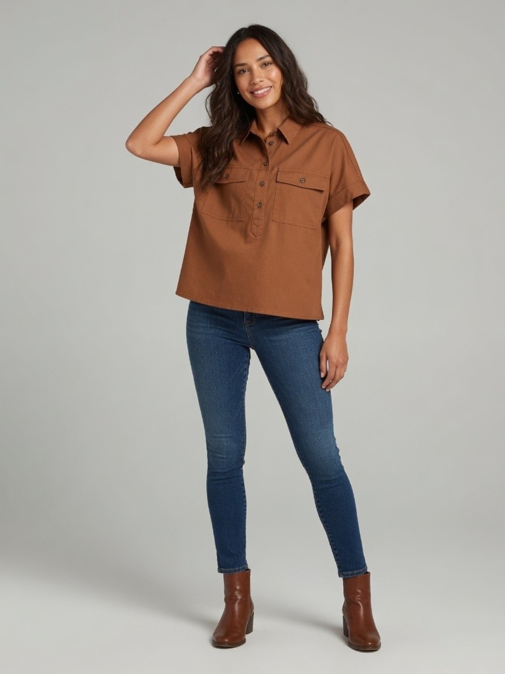 Universal Thread Brown Utility Shirt